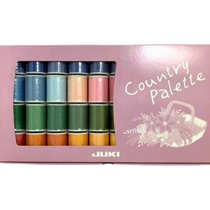 (CH)【未使用品】JUKI/ジューキ Country Palette/カントリーパレット ミシン糸 39色 40巻 刺繍下糸付 裁縫 ハンドクラフト（CH760）の画像1