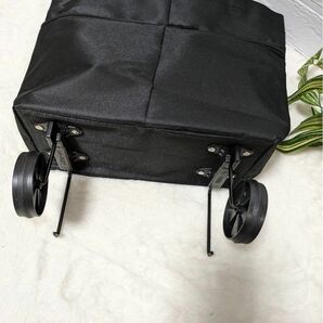 【ブラック】ショッピングカート キャスター付き 折り畳み エコバッグ トートバッグ 黒の画像8