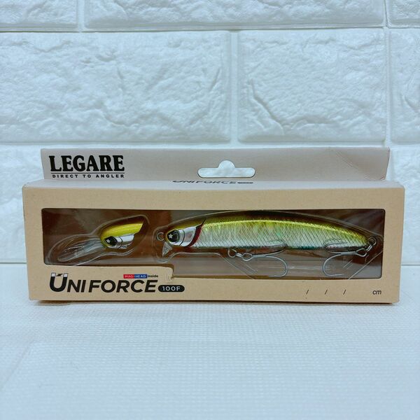 【新品未使用】LEGARE (レガーレ) ルアー UNIFORCE100F (ユニフォース) シーバス ミノー (ゴルキャン)