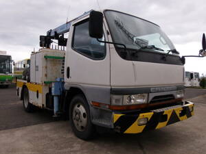 1997　MitsubishiCanter　Tow truck　radio control3-stageCrane　リアアウトリガーincluded　Tow truck　走行９.８万Km