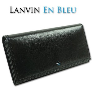 ランバンオンブルー LANVIN en Bleu 牛革 長財布 プリズナー メンズ ブラック 黒 正規品 新品