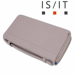 イズイット IS/IT 牛革 スモール スマートセルバッグ グレー 新品 正規品 定価22,000円 軽量 牛革 クラッチバッグ セカンドバッグ