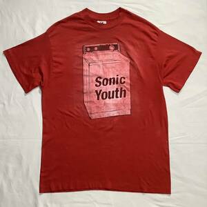 スペシャル! 1990s Sonic Youth Washing Machine 赤色 ヴィンテージ Tシャツ TEE JAYS製 シングルステッチ 80s 90sバンド 