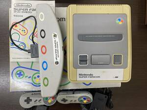 #27761 スーパーファミコン マルチタップ付 本体 箱 説明書付きセット 通電確認済み 動作未確認 映像ケーブル無し