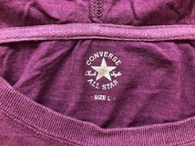 CONVERSE ALL STAR コンバースオールスター レディース フーディー ライトストーンロゴ カットソー L 紫_画像2