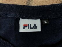 FILA フィラ × ピンクラテ ジュニア ティーン 肩ライン メッシュ 切替配色 ビッグシルエット 半袖Tシャツ M 紺白赤_画像2