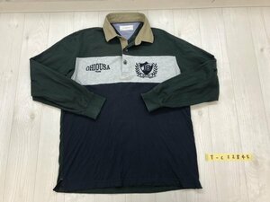 GOLDEN BEAR ゴールデンベア メンズ 刺繍入り 長袖ポロシャツ M 紺