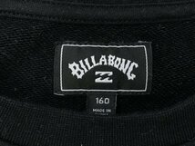 BILLABONG ビラボン キッズ ロゴプリント トレーナー 160 黒_画像2