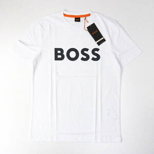 新品正規品 HUGO BOSS ヒューゴ ボス オレンジ メンズ 半袖 オーガニック コットン コントラストロゴ Tシャツ 大谷翔平 ホワイト 4XL(XXXL)