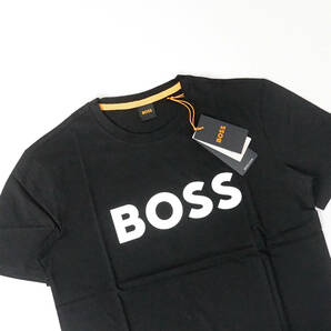 新品正規品 HUGO BOSS ヒューゴ ボス オレンジ メンズ 半袖 オーガニック コットン コントラストロゴ Tシャツ 大谷翔平 ブラック XXLの画像3