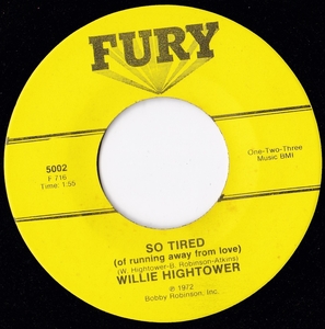* Hi録音 60's Southern Soul 45 * Willie Hightower *