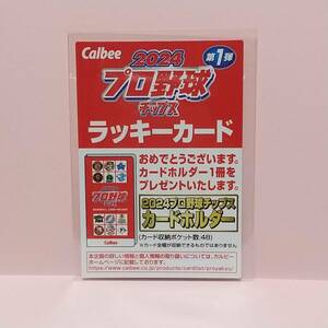 【ラッキーカード 】カルビー プロ野球チップス 2024 第1弾☆第1弾プレゼントお申込み期限 2025年1月31日