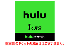 1ヶ月分Huluチケット視聴券ギフトコード通知コンテンツ利用料フーループリペイドカード使用料一ヶ月分テレビサービス映画アニメ番号通知