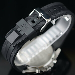 カシオ逆輸入EDIFICEエディフィス欧米モデル精悍ブラック＆ブルー100m防水 クロノグラフ 腕時計 新品 未使用 CASIO メンズ 本物の画像6