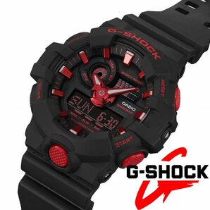 新品 Gショック 【ブラック＆レッド】 200m防水 耐衝撃構造 デジアナ 腕時計 GA-700BNR-1A G-SHOCK メンズ CASIO カシオの画像3