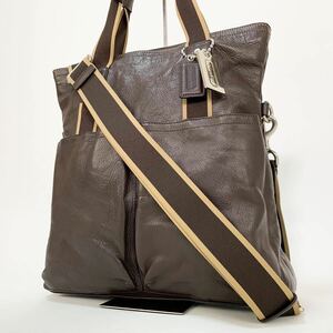 美品!!A4収納可!コーチ COACH トートバッグ 2way カーフレザー ヘ