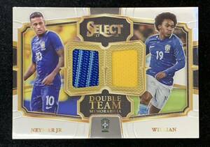 PANINI SELECT 2017-18 NEYMAR JR WILLIAN ネイマール ウィリアン ブラジル代表 コンボジャージカード