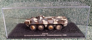 DeAGOSTINI デアゴスティーニ 1/72 コンバットタンクコレクション BTR-80 装甲兵員輸送車 KFOR コソボ平和維持部隊 ロシア軍 第98空挺師団 