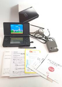 * рабочий товар * Nintendo DS Lite jet черный коробка есть полный комплект nintendo ds lite black