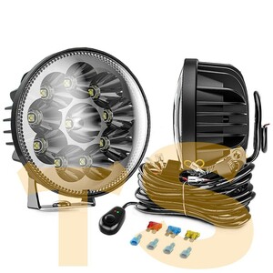 送料無料☆ 30W 4インチ 作業灯 ホワイト CREE ワイヤーハーネスキット付き 12V ジープ ジムニー ボート 2個 新発売!! LED ワークライト