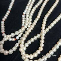 1000円〜　9 まとめ　美品　pearl パール　真珠 本真珠 ネックレス ブレスレット　15本セット　総重量約494g 送料無料　_画像4