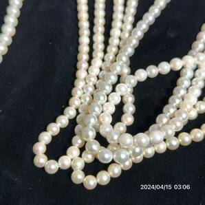 1000円〜 9 まとめ 美品 pearl パール 真珠 本真珠 ネックレス ブレスレット 15本セット 総重量約494g 送料無料 の画像5