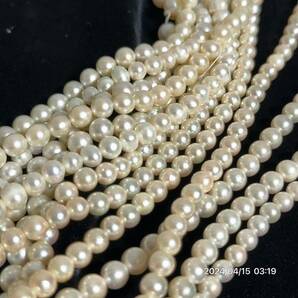 1000円〜 10 まとめ 美品 pearl パール 真珠 本真珠 ネックレス ブレスレット 15本セット 総重量約452g 送料無料 の画像7