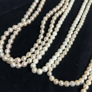 1000円〜 10 まとめ 美品 pearl パール 真珠 本真珠 ネックレス ブレスレット 15本セット 総重量約452g 送料無料 の画像4