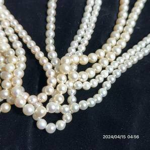 1000円〜 15まとめ 美品 pearl パール 真珠 本真珠 ネックレス 12本セット 総重量約403g 送料無料 の画像5