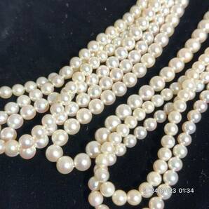 1000円〜 5まとめ 美品 pearl パール 真珠 本真珠 バロック 約9mmサイズあり ネックレス 12本セット 総重量約398g 送料無料 の画像4