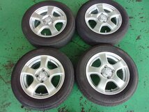 送料無料【VIOLENT】デミオ、キューブ、マーチなど♪5.5J×14+38　PCD100-4穴☆YOKOHAMA　ECOS　175/65R14[中古]4本セット_画像1