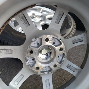 送料無料【三菱】パジェロミニ[社外]アルミ☆5.5J×15+46 PCD114.3-5穴☆DUNLOP 175/80R15☆4本[中古スタッドレス]タイヤ＆ホイール 若槻店の画像7