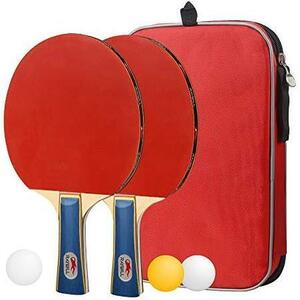 Ракетка для настольного тенниса Портативные 2 ракетки 3 шарика для пинг-понга Набор для настольного тенниса с сумкой для хранения Easy (Комплект) (Ракетка)