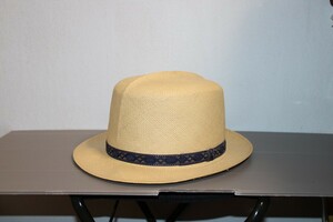 オアグローリーパナマ帽オプティモハット:中折れ帽STRAWHATフェドラハットブラウンストロー：麦わら帽子/サマーハット/レトロ/昭和