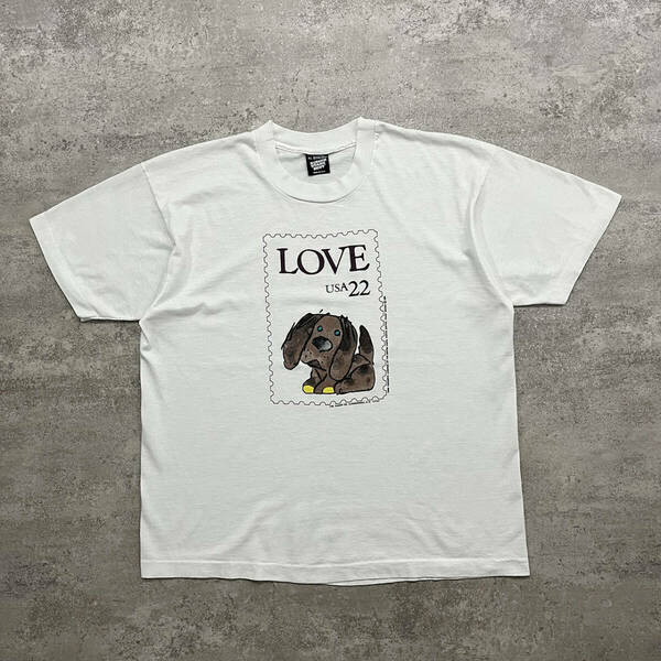 80s USPS 企業 犬 切手 1985 tシャツ アメリカ製 サイズ XL スクリーンスターズ