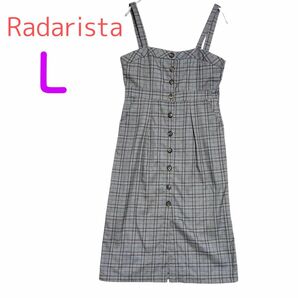 《Radarista》中古　レディース　ジャンパースカート　チェック　スカート　Lサイズ　