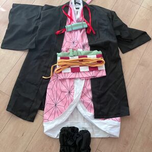 鬼滅の刃 ねずこ コスプレ衣装 子供 仮装 子供服 キッズ ハロウィン コスチューム ギフト cosplay 変装　サイズ110