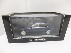 MINICHAMPS ミニチャンプス 1/43 ミニカー BMW 7-series 2001 ブルーメタリック 431 020204 / 7シリーズ