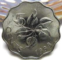 スワジランド 5セント 1999年 18.01mm 2.14g_画像1
