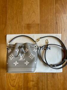 ルイヴィトン LOUIS VUITTON ハンドバッグ M46291 ナノノエ モノグラム・アンプラント レザー 