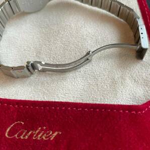 カルティエ Cartier サントスオクタゴンSM コンビ 腕時計 デイト アイボリー クォーツ Santos octagonの画像3