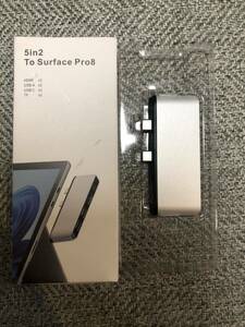 Microsoft Surface Pro 8 専用 USB ハブ ドッキングステーション USB3.1 Type-C + 4K HDMI + USB3.0 + USB2.0 ポート + TF 5in2