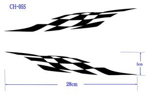 CH-05S ★　チェッカー柄　転写式カッティングステッカー　★　２枚組