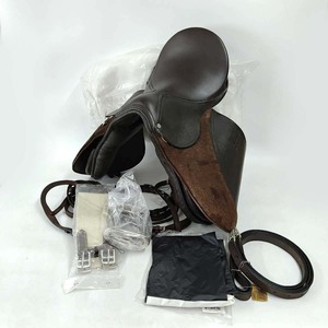 [ used ]PLATOON GP obstacle Jump saddle 17 -inch Patterdale bridle stirrups leather stirrups bellyband is mi pad saddle cover horse riding complete set 