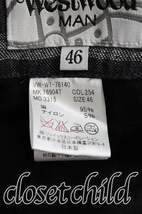 Vivienne Westwood ストライプリネンボタンダウンパンツ ヴィヴィアンウエストウッド 46 黒 【中古】 H-23-11-05-097-pa-IN-ZH_画像4