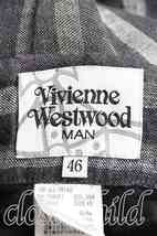 Vivienne Westwood ストライプリネンボタンダウンパンツ ヴィヴィアンウエストウッド 46 黒 【中古】 H-23-11-05-097-pa-IN-ZH_画像3