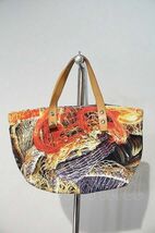 Vivienne Westwood ネットプリントハンドバッグ ヴィヴィアンウエストウッド 赤X青Xブラウン 【中古】 I-24-02-17-047-ba-HD-ZI_画像2