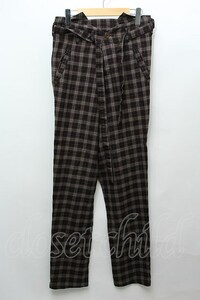 Vivienne Westwood MAN チェックウールパンツ ヴィヴィアンウエストウッド 44 ブラウン 【中古】 S-24-01-18-025-pa-AS-ZS