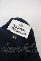 Vivienne Westwood MAN オーブ刺繍ニットトップス ヴィヴィアンウエストウッド XL ネイビー 【中古】 O-23-11-26-020-to-YM-ZY_画像6