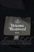 【USED】Vivienne Westwood MAN ダイヤ柄オーブ刺繍トップス ヴィヴィアンウエストウッド ビビアン48 黒Ｘグレー I-24-03-22-008-to-HD-ZI_画像3